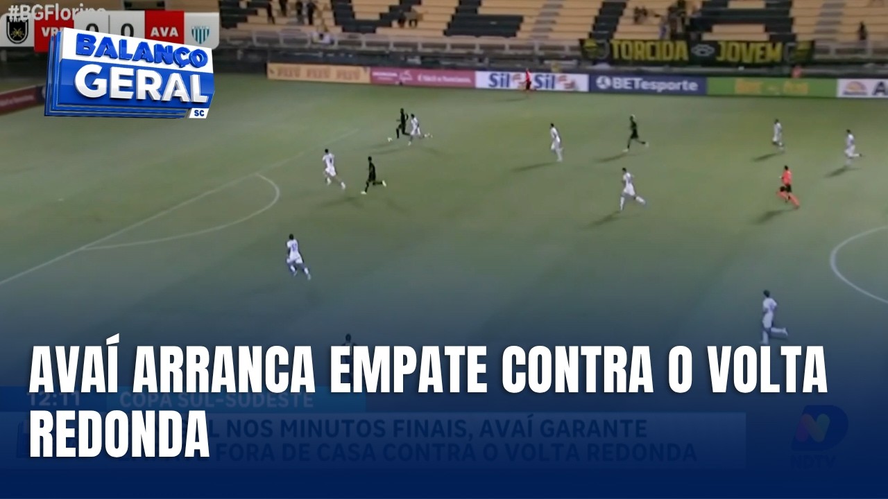 Avaí busca empate no fim da partida contra o Volta Redonda pela Copa Sul-Sudeste