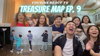 COUSINS REACT TO [TREASURE MAP] EP.9 ♨️예능 열정 과부하♨️️ 노답파티 예능훈련소