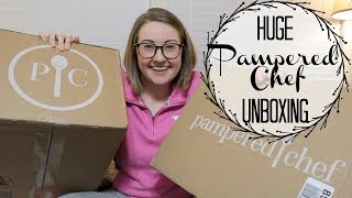 My New Business || Huge Pampered Chef Unboxing || Getting Started Kit