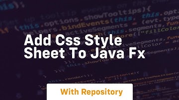 add css style sheet to java fx