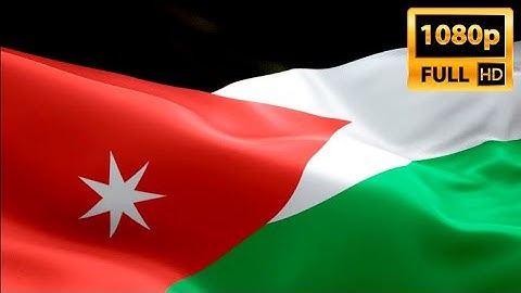 Jordan waving flag. National 3d Amman flag waving. Sign of Jordanian‎. Jordan flag Full HD
