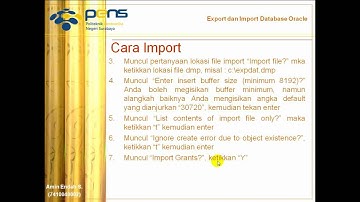 Praktikum 14 - Export dan Import Database Oracle.flv