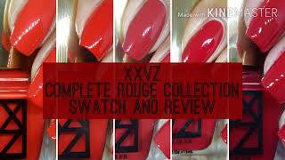 {Pr} Xxvz Nails Complete Rouge Collection Swatch And Review