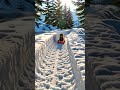 Kitten slides down slope.