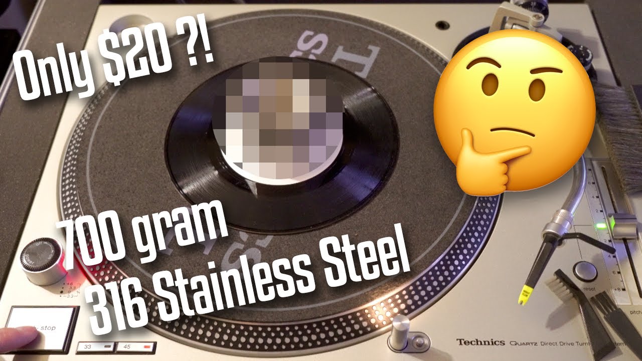 $20 7” 45rpm Vinyl Record Stabilizer 🔉 DIY Stainless Steel Turntable Weight [ASMR]