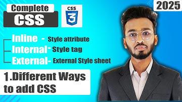 CSS Tutorial for Beginners-Part 1: Inline, Internal and External CSS | CSS Full Course