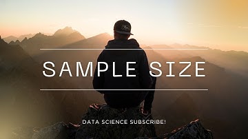 #datascience #minimum #samplesize #subscribe @eliteacollection