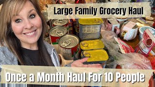 Large Family Grocery Haul for 10 People + Non Food Items $900 | 10 Kids and A Garage