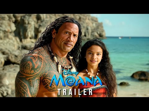Moana Live Action 2025 First Trailer Dwayne Johnson Catherine Laga Aia Concept Trailer