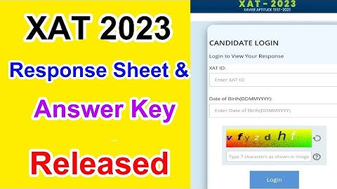 XAT 2023 Answer Key | XAT 2023 Response Sheet & Answer Key With Solutions | MDE
