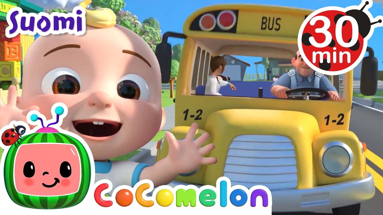 Bussin pyörät (koulu) | CoComelon Suomeksi - Lastenlaulut vauvoille | Lastenlauluja ja loruja