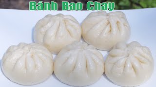 Banh Bao Chay Rau Quả -  Steamed Vegan Bao Bun