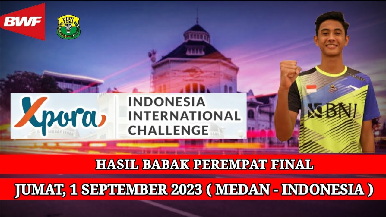 HASIL PEREMPAT FINAL INDONESIA IC 2023 HASIL BADMINTON HARI INI