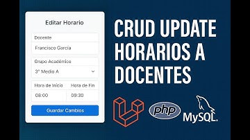 59 CRUD UPDATE - DELETE Teacher Schedules | FullStack System Laravel PHP MySQL