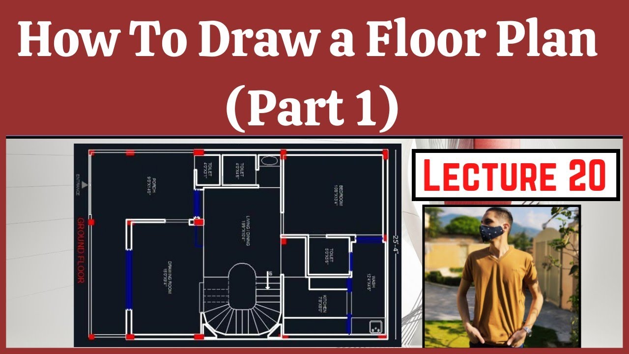How To Draw a Simple Floor Plan In AutoCAD : Part 1 | Drawing a House ...