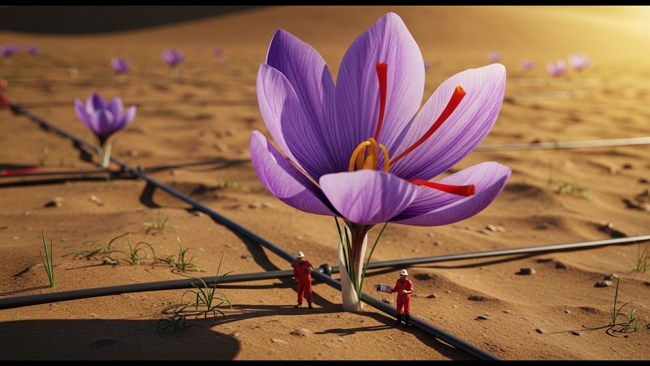 Desert Saffron Farming Process | The World's Most Expensive Spice