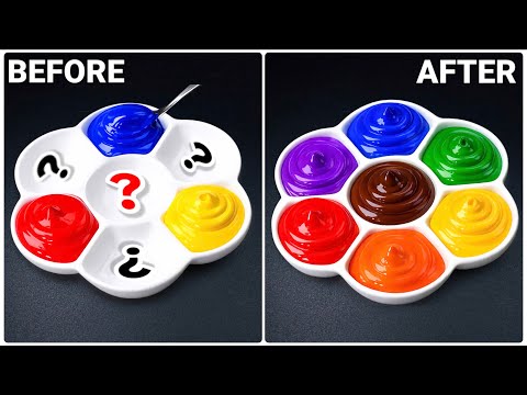 Making 7 Rainbow Color with Only 3 Primary Color Red, Yellow and Blue || Color Zara