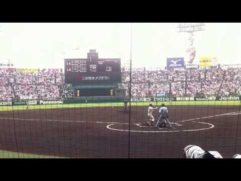 【2014甲子園準決勝】 大阪桐蔭高校 1回裏 中村君 先頭打者ホームラン