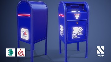 TIMELAPSE Game Asset Street Mailbox | Autodesk3dsMax/SubstancePainter