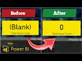 Replace blank value in power bi data cards with 0  remove blank values  power bi tips