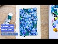 Holbein acryla gouache painting  forget me not flowers relaxing music 