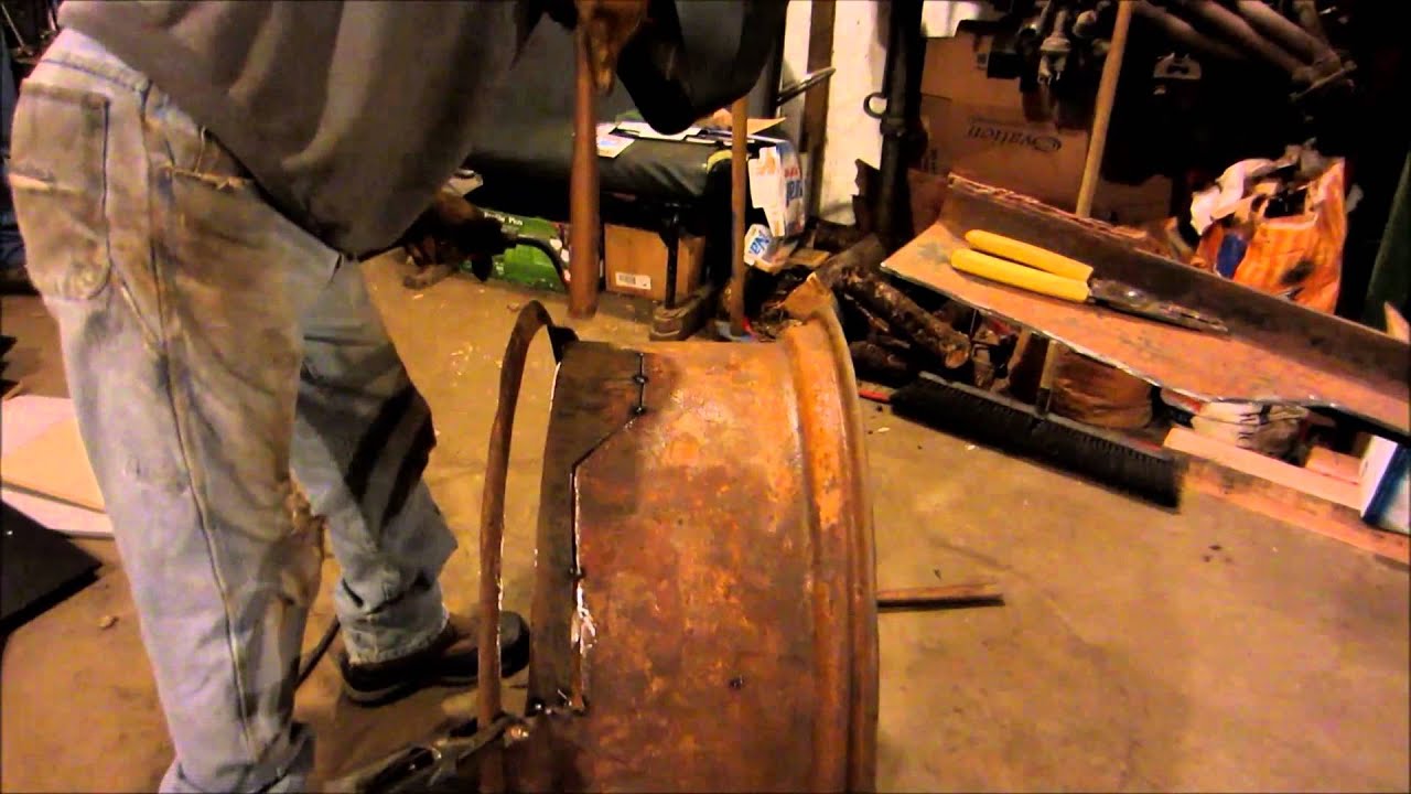 Rusty tractor rim repair YouTube