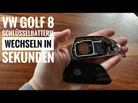 VW Golf 8 Schlüsselbatterie wechseln in Sekunden Funkfernbedienung Batterie  ersetzen DIY 