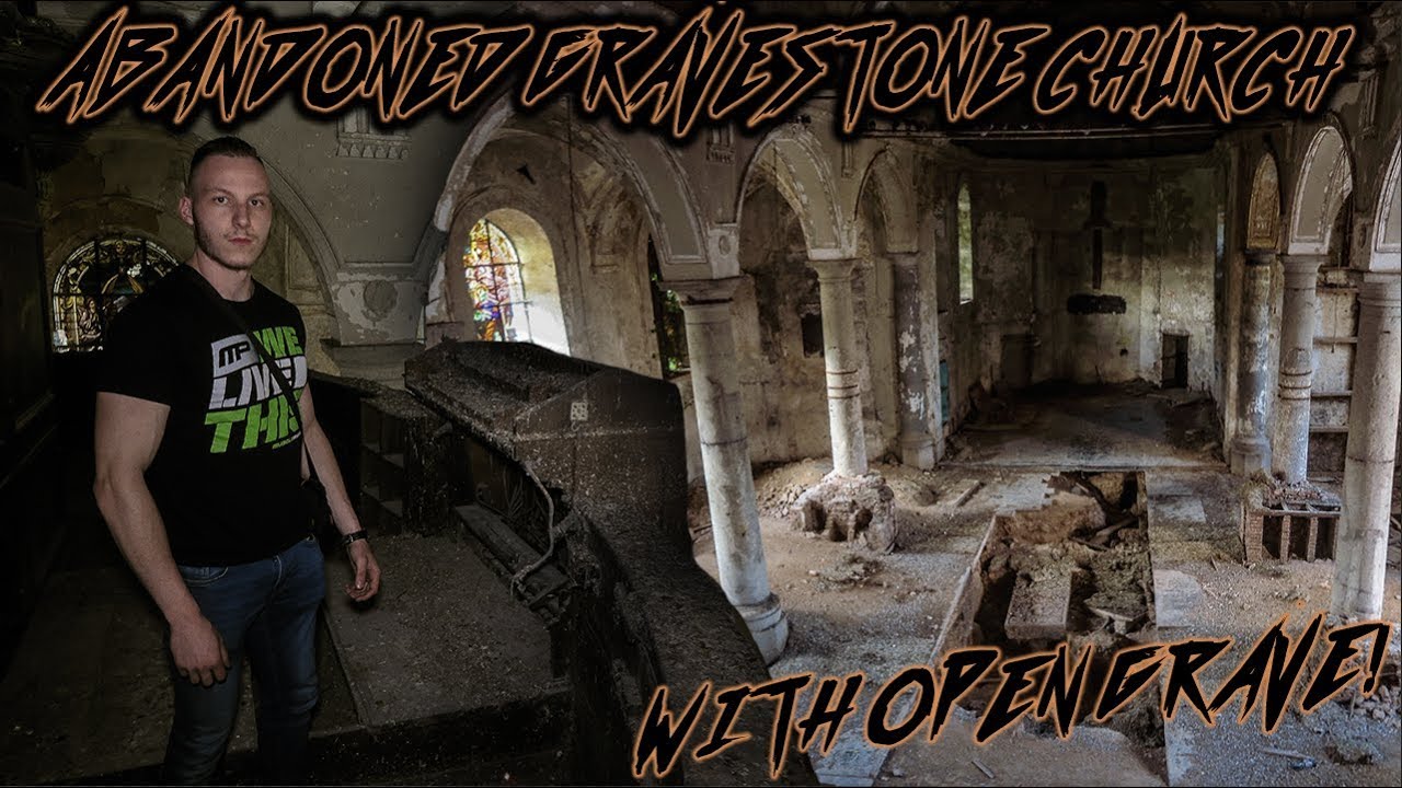 FOUND HUMAN SKULL during EXPLORING an ABANDONED CHURCH with OPEN GRAVES!