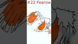 Coloring pokemon #22 Fearow #shorts #coloring #pokemon