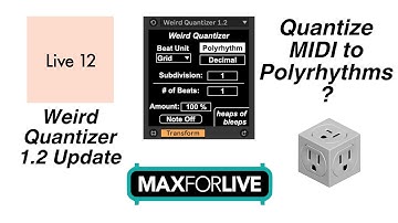 Polyrhythmic MIDI Quantization (Weird Quantizer 1.2 Demo)