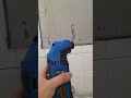 cutting tile grout with oscillating saw, short