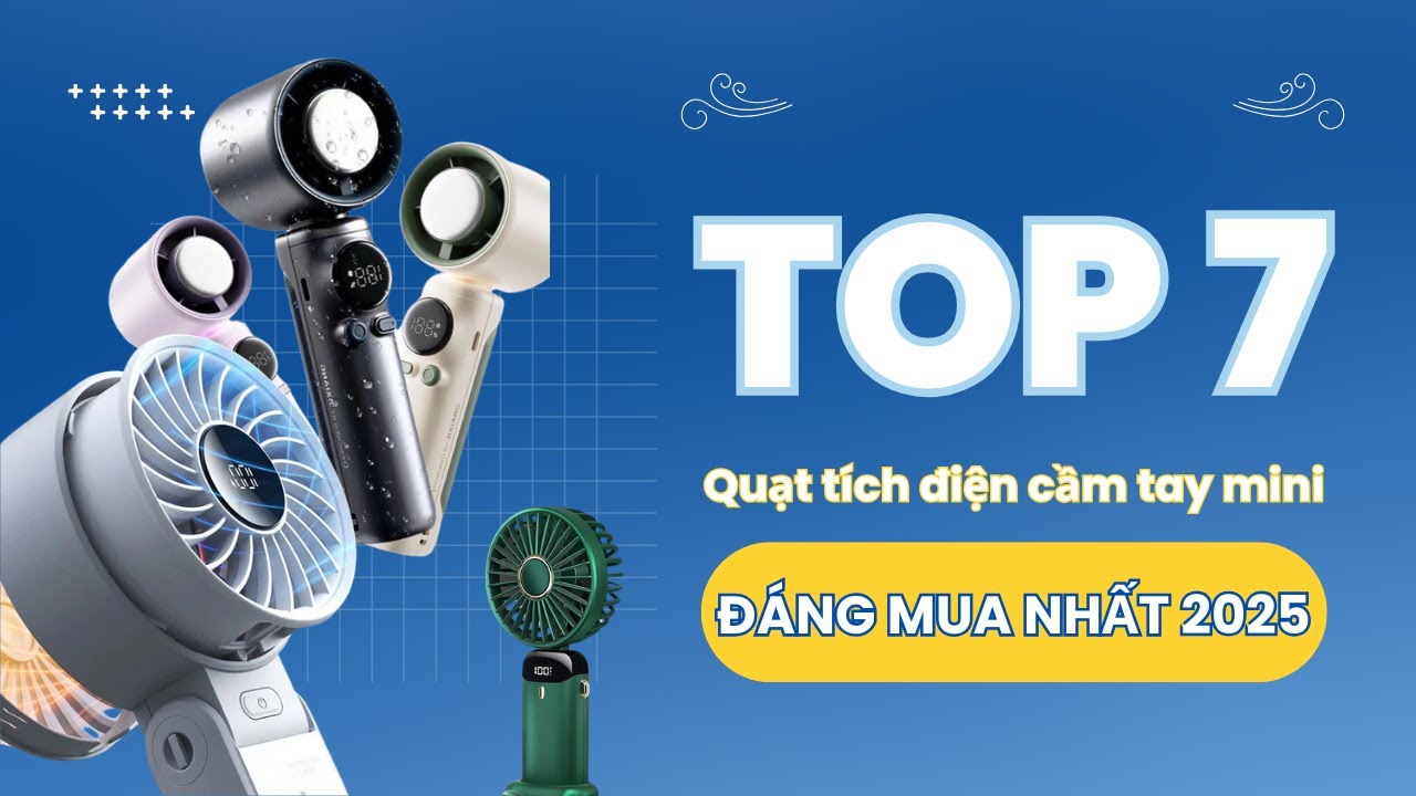 Quạt tích điện cầm tay mini tiện lợi cho mùa hè năm 2026
