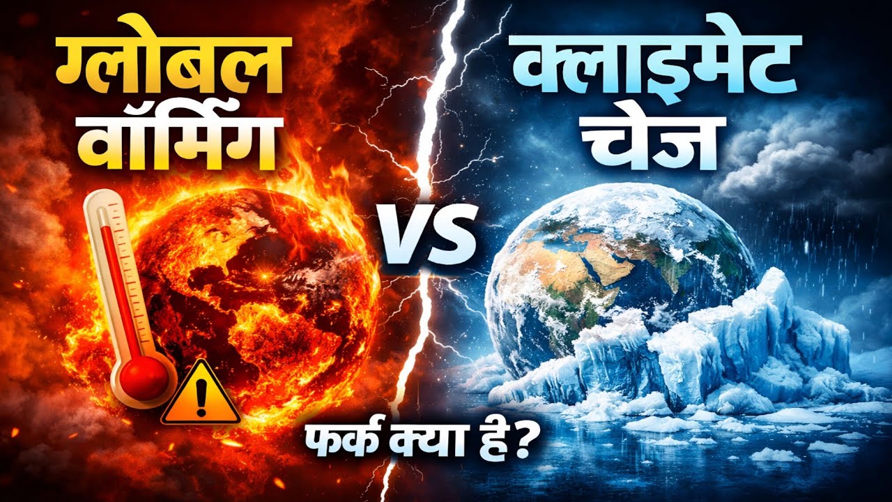 Global Warming और Climate Change में अंतर | आसान भाषा में पूरी जानकारी 🌍 | Climate Explained Hindi