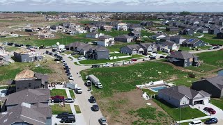 Drone video shows damage, devastation in Nebraska after Friday's tornado