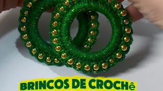 Vídeo aula fácil de brincos em crochê para você arrasar na Copa do Brasil