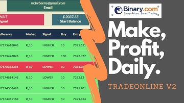 Binary.com Bot Free | TradeOnlineV2 | Make Profit Every Day