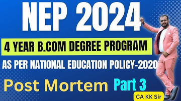 B.Com NEP | BCom new syllabus 2024| National Education Policy | Part 3 Multiple Entry & Exit Options