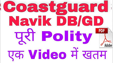 Complete Polity for Coastguard DB/GD | GK for Navik DB/GD | by Parmar sir
