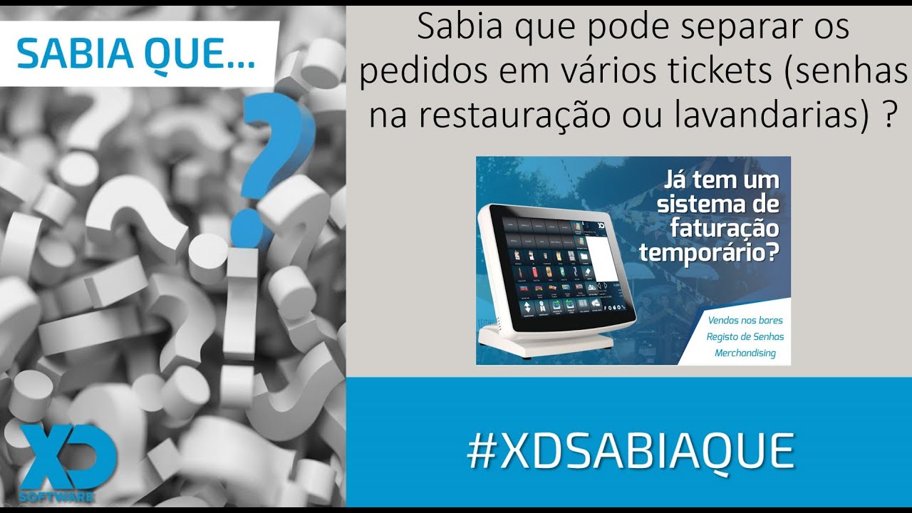 Sabia que pode separar os pedidos em vários tickets (senhas na restauração ) ?  Ou como imprimir tickets/stubs nas lavandarias :: NOTA: NO VIDEO NÃO É ALERTADO, MAS INDEPENDENTEMENTE DA IMPRESSORA QUE INSTALAR, DEVERÁ SELECCIONAR NA CONFIGURAÇÃO DO XD (CO thumbnail