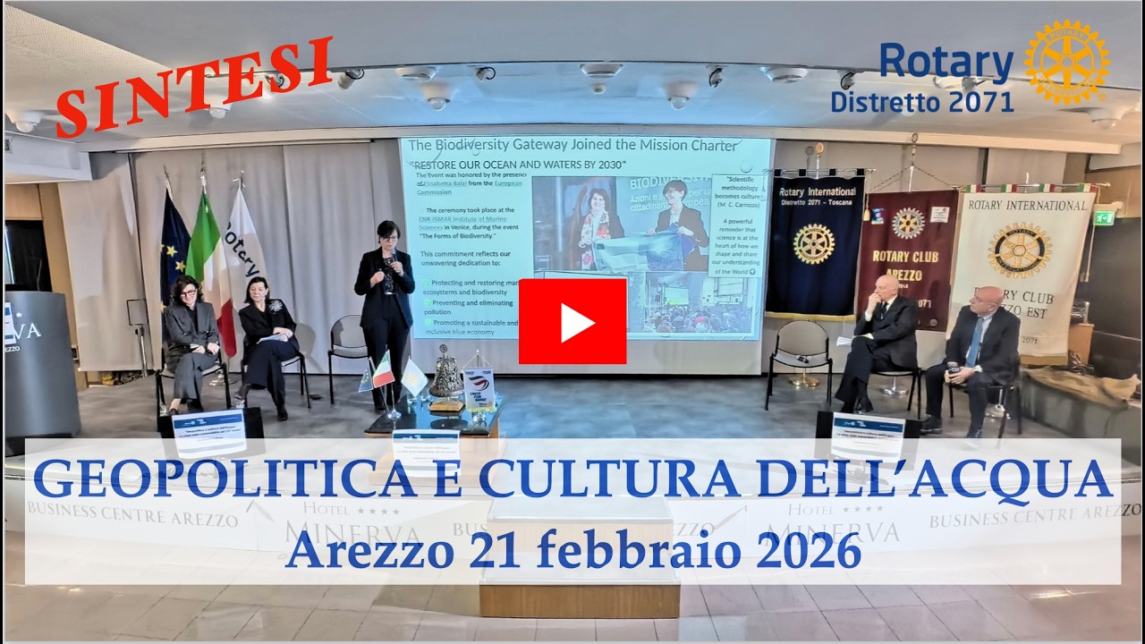 Geopolitica e cultura dell'acqua, un forum al Distretto Rotary 2071