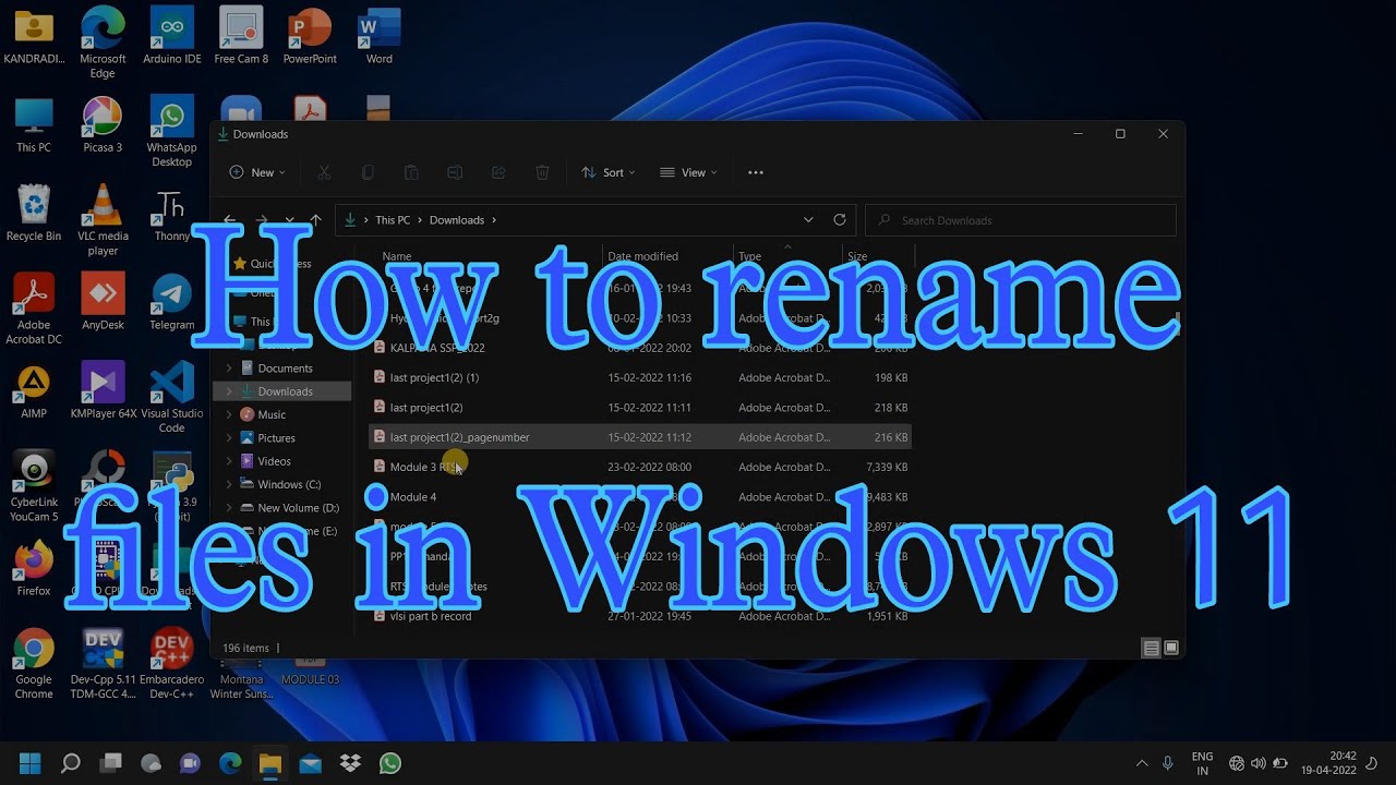 How to rename files and folders in Windows 11 - YouTube