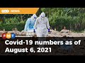 Covid-19 numbers as of August 6, 2021