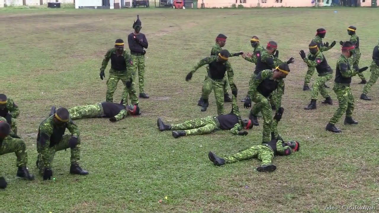 PERTUNJUKAN DALAM HUJAN -  Persembahan silat RELA di program KITA DEMI NEGARA, Batu Kurau, Perak.