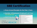 SBE Certification SBE Certification