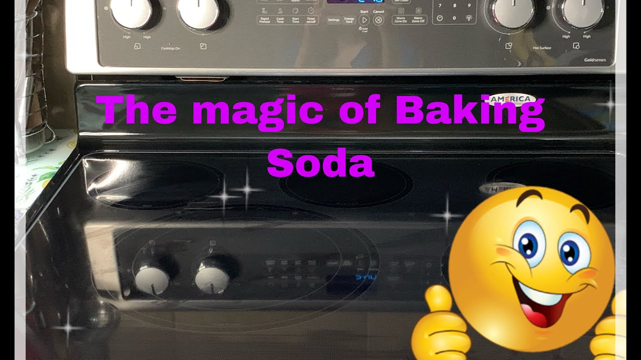 How to clean a glass top stove / the magic of baking soda/ YouTube