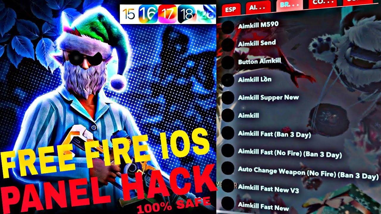 FREE FIRE IOS PANEL AIMKILL FREE NO KEY - YouTube