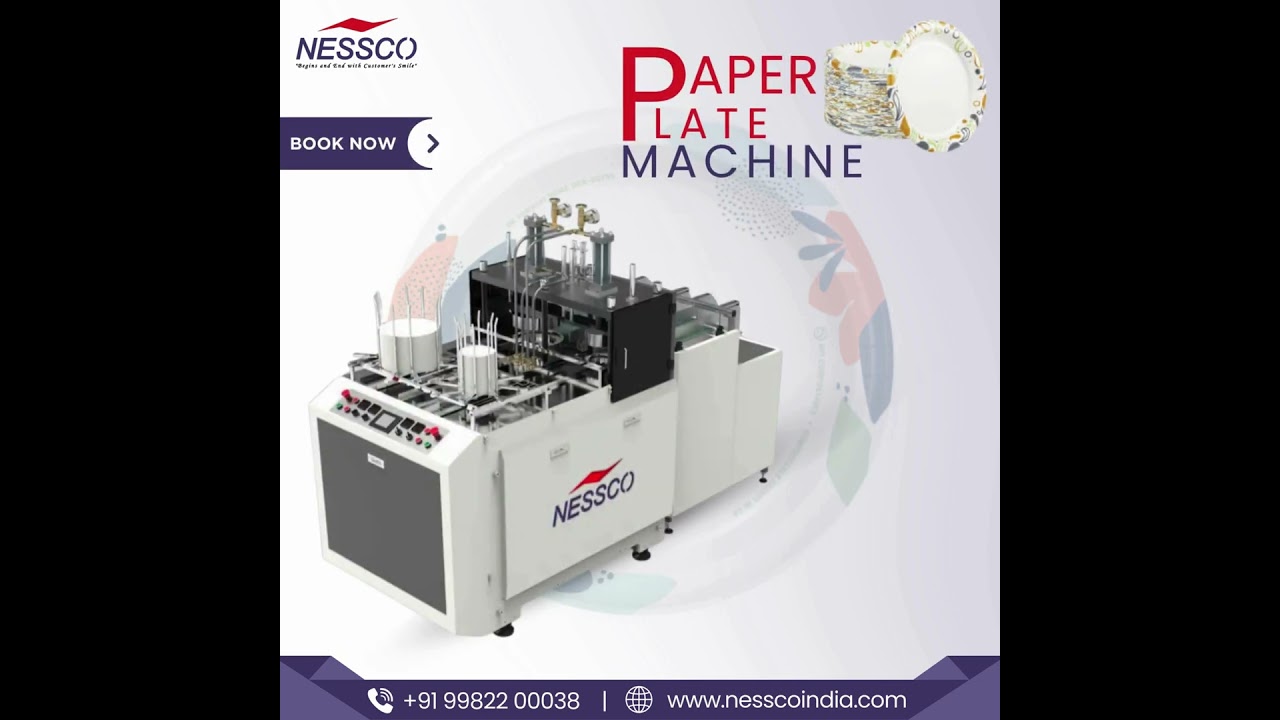 Fully Automatic Paper Plate Machine | Paper Tray & Pizza Plate Machine | Nessco Industries.