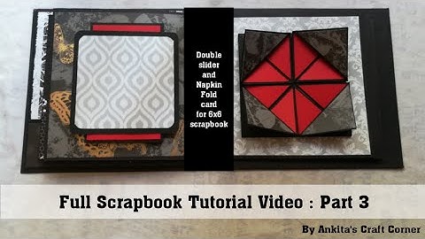 Full Scrapbook Tutorial Video : Part 3 | mini album | 6x6 scrapbook | Scrapbook page ideas