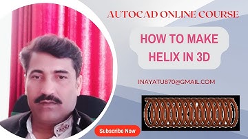 #AutoCAD 2D | #How To Make 3D Helix  In AutoCAD 2021 | #auutocad Online Course