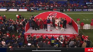 Lamar Hunt Trophy AFC Championship Kansas City Chief 01/28/24 #nfl #cbssports #cbs #championship